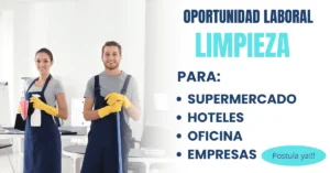 SE NECESITAN PERSONAL DE LIMPIEZA