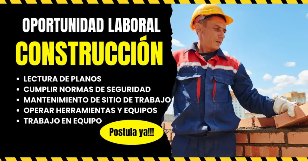 SE NECESITAN TRABAJADORES EN CONSTRUCCION