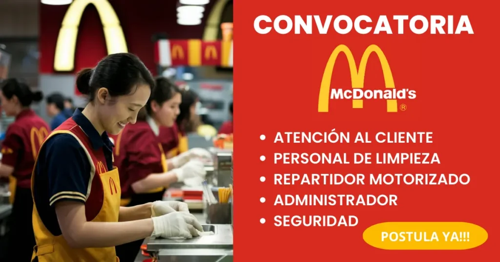 OFERTA LABORAL EN MC DONAL´S